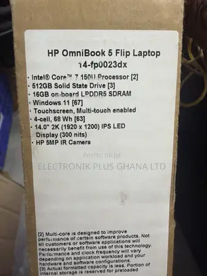New Laptop HP OmniBook 5 Flip 14-fp0023dx 16GB Intel Core 7 SSD 512GB