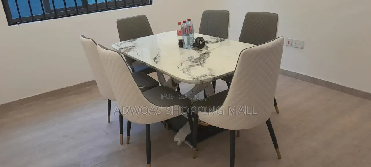 6 Seater Executive Mable Dining Set