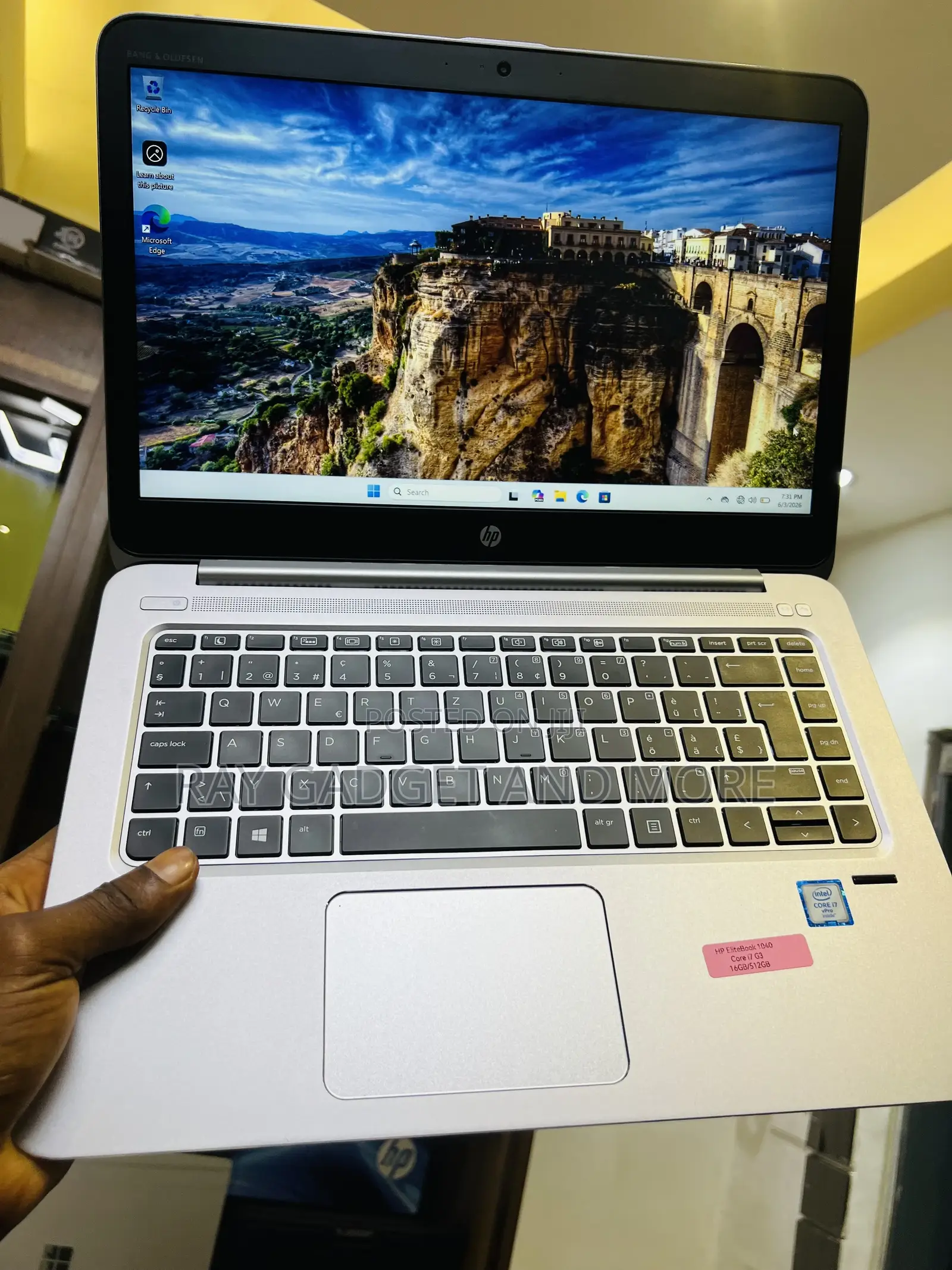 Laptop HP EliteBook 1040 G3 16GB Intel Core i7 SSD 512GB