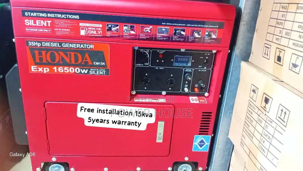 Honda 15kva 16.5kw Diesel Generator–Powerful Backup 16500watts