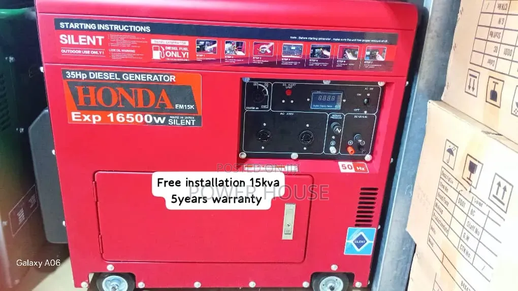 Honda 15kva Diesel Generator – Heavy-Duty Electric Start 16500watts