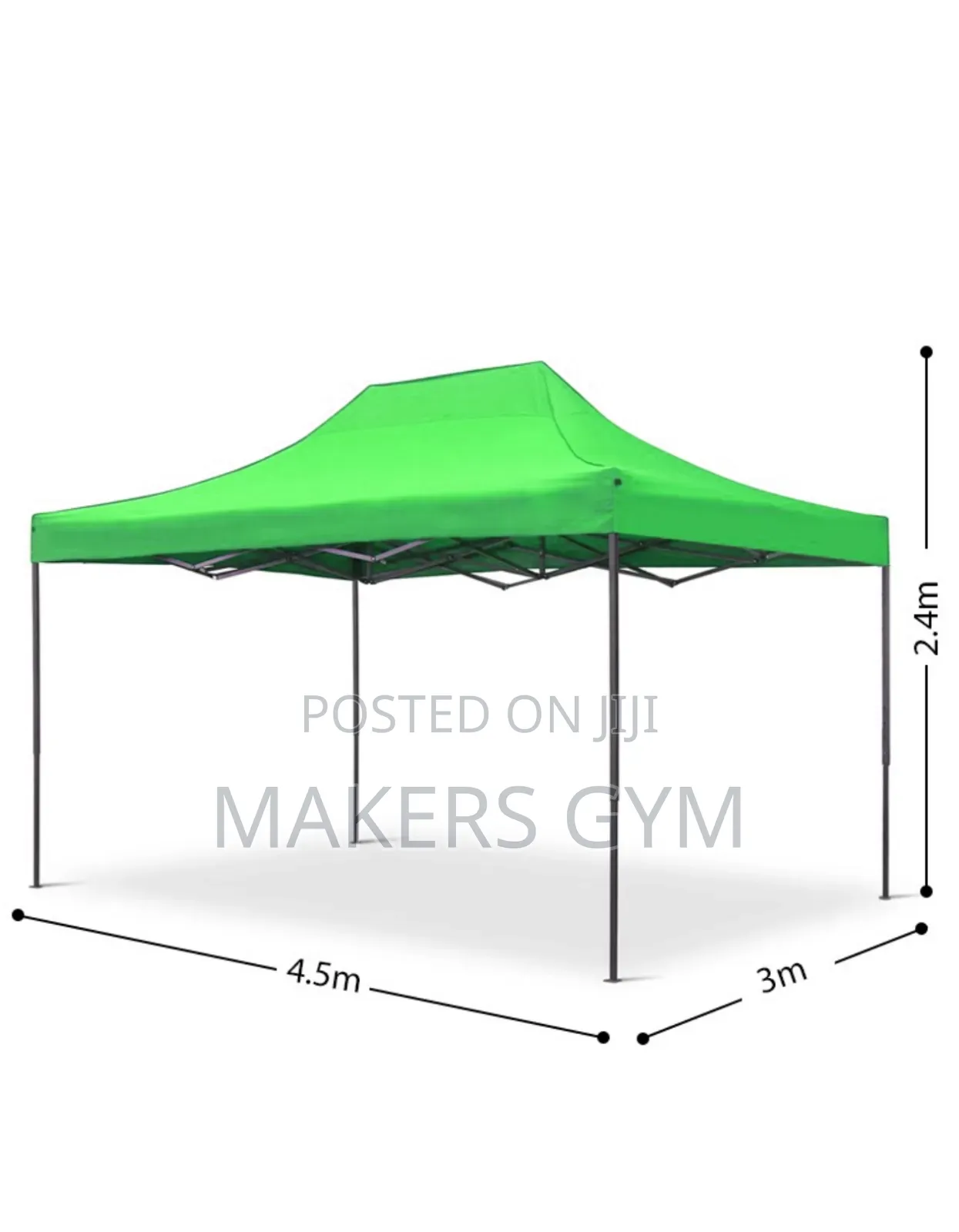 Portable Folding Iron Canopy Tent Easy To Setup (Green)