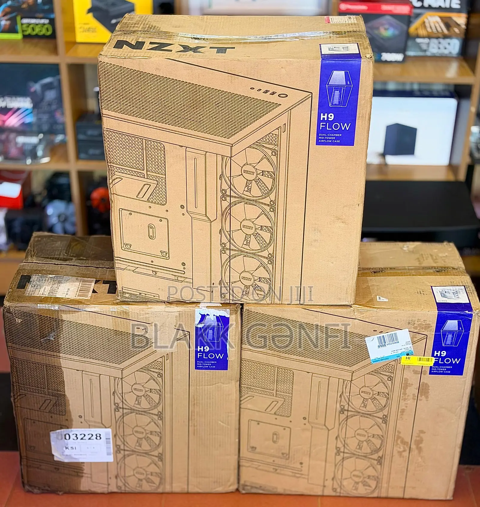 NZXT H9 Flow Dual Chamber White Gaming Case