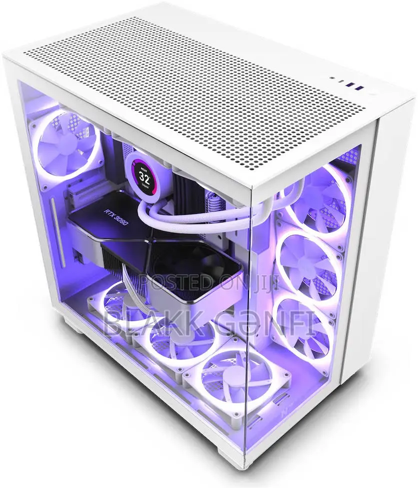 NZXT H9 Flow Dual Chamber White Gaming Case