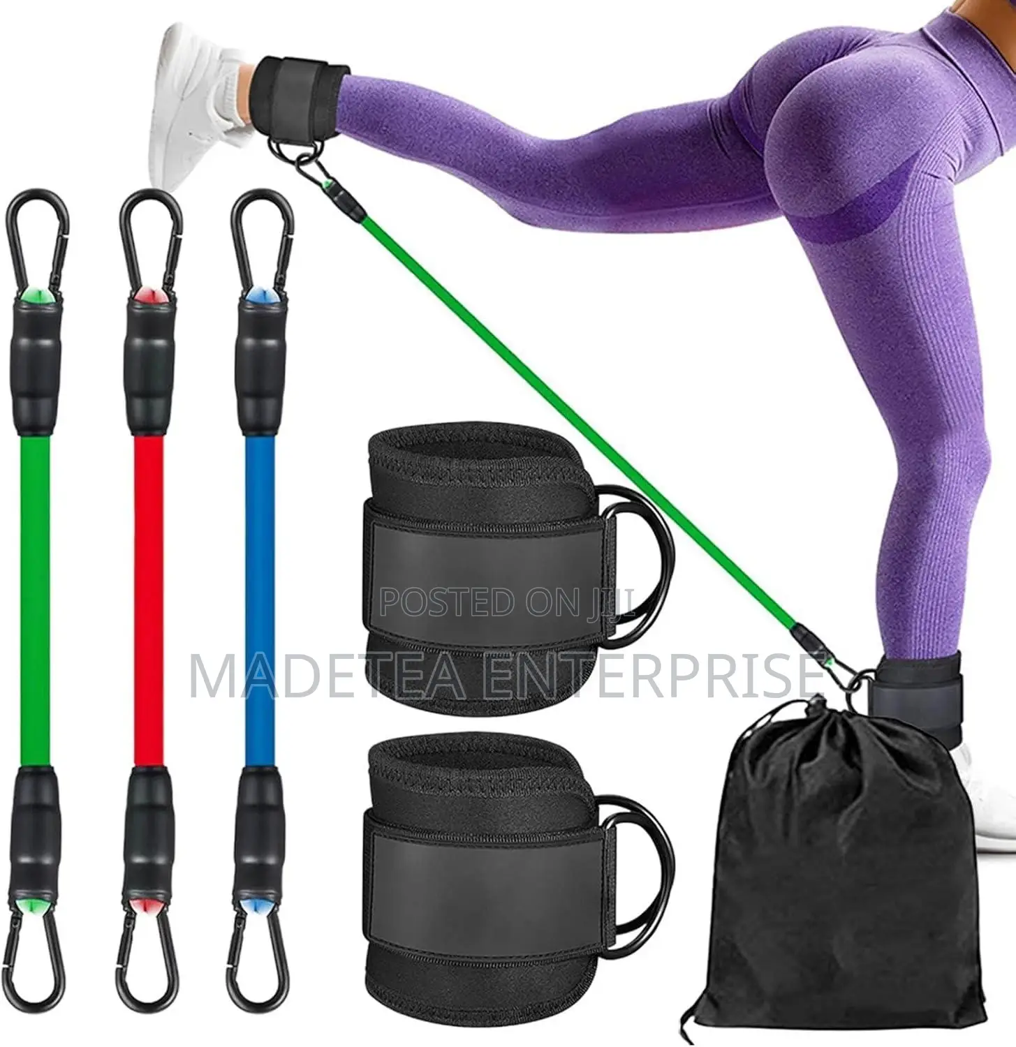 Ankle Straps With 3 Free Resistance Tubes
