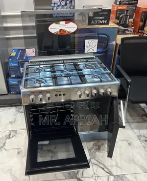 Extremely Original Mediatech 5 Gas Burner With Oven Grill(Gray).