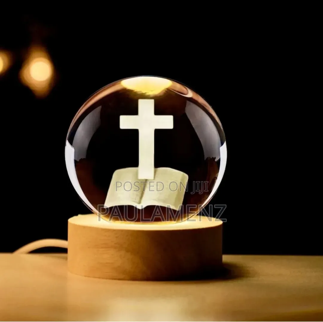 3d Cross Crystal Ball. Creative Visualization Lamp