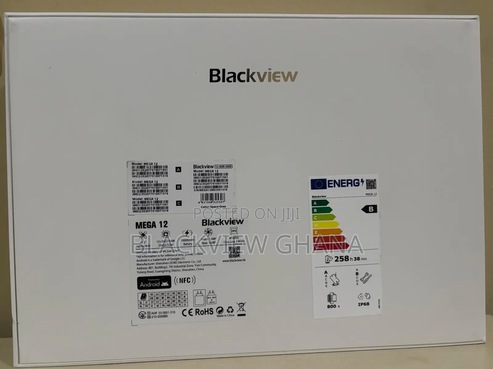 New Blackview Mega 12 256 GB Gray
