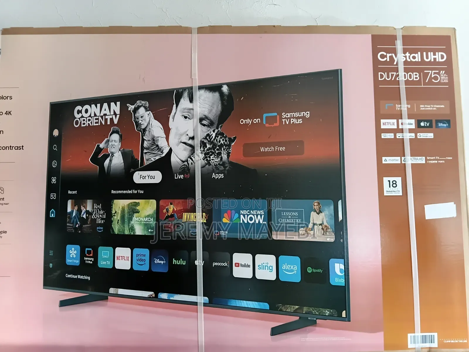 Samsung and Lg TVS 75 Inch