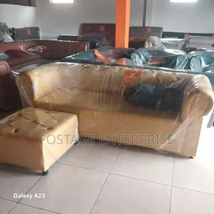 Yellow Brand New 3 Seater With Centre Table Couch