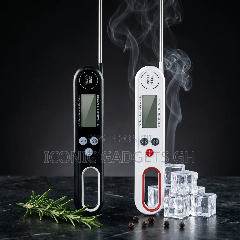 Digital Kitchen Food Thermometer - Black