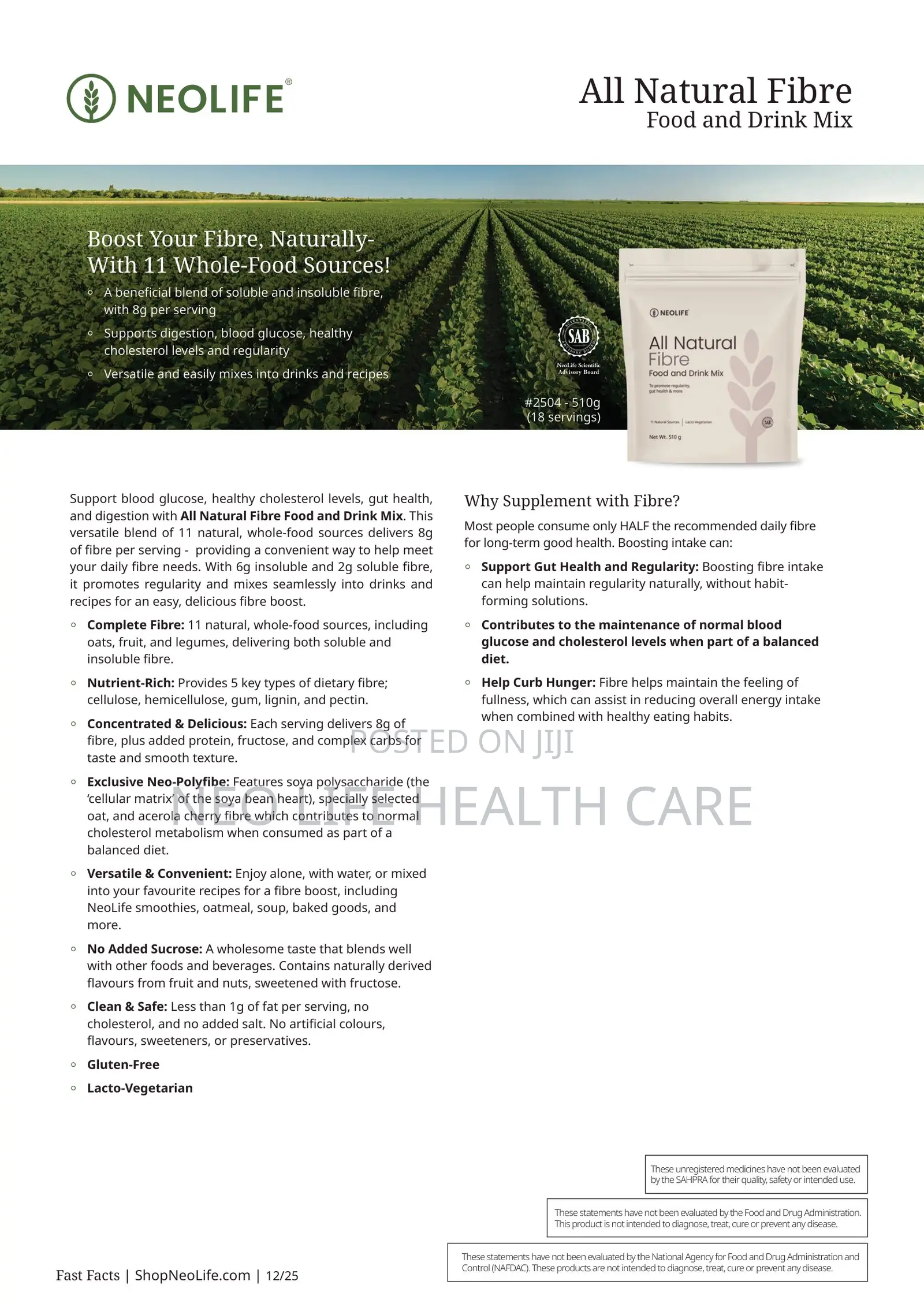 All Natural Fibre – For Heart And Digestive Health 510g