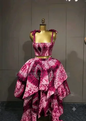 Ankara Print Fabric Skirt and Top