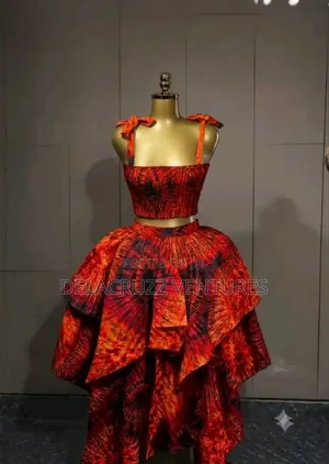 Ankara Print Fabric Skirt and Top