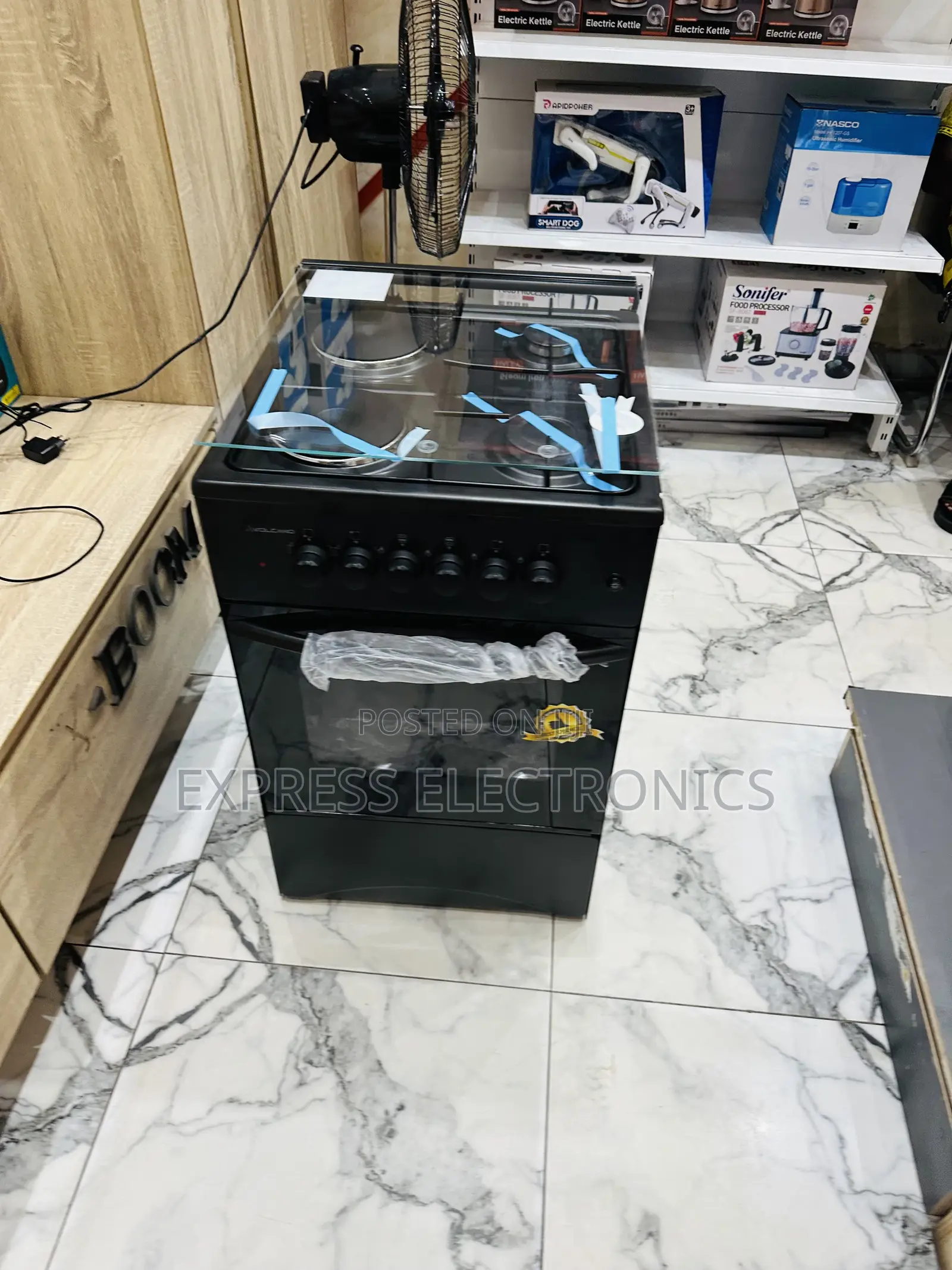 Place Your Order Black Gas Electric 2-2 Oven Grill Volcano