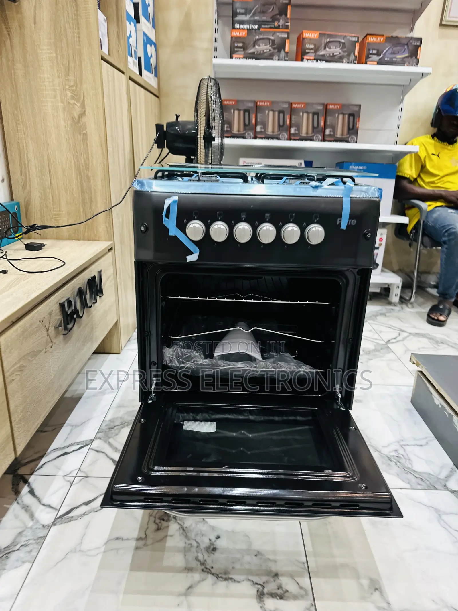 Long Lasting Smart Black Gas Cooker Oven 4b 60/60