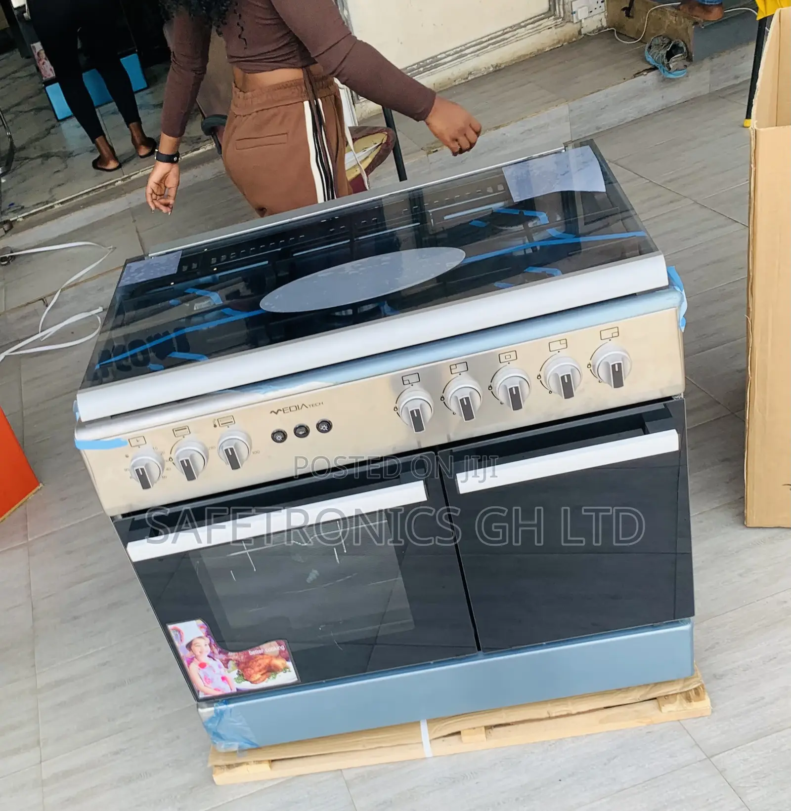 Newly Bulky Mediatech 60x90cm Free Standing 5 Gas Burner Cooker