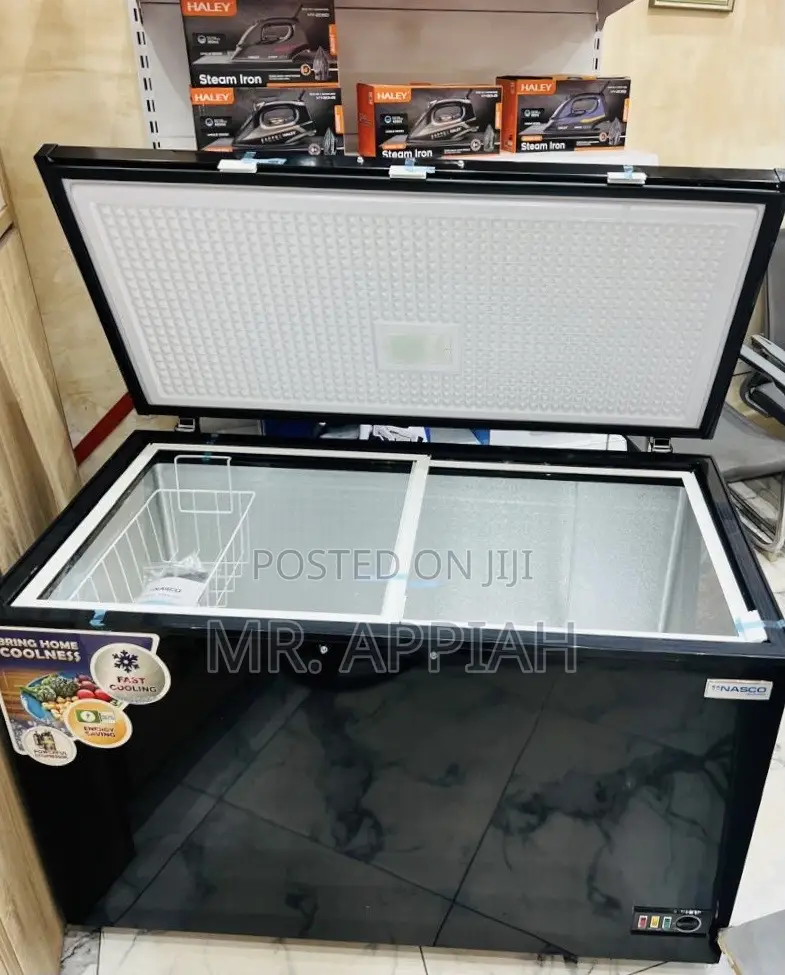 Unique Nasco Single Door Chest Freezer(Nas-475fl)Black,400l