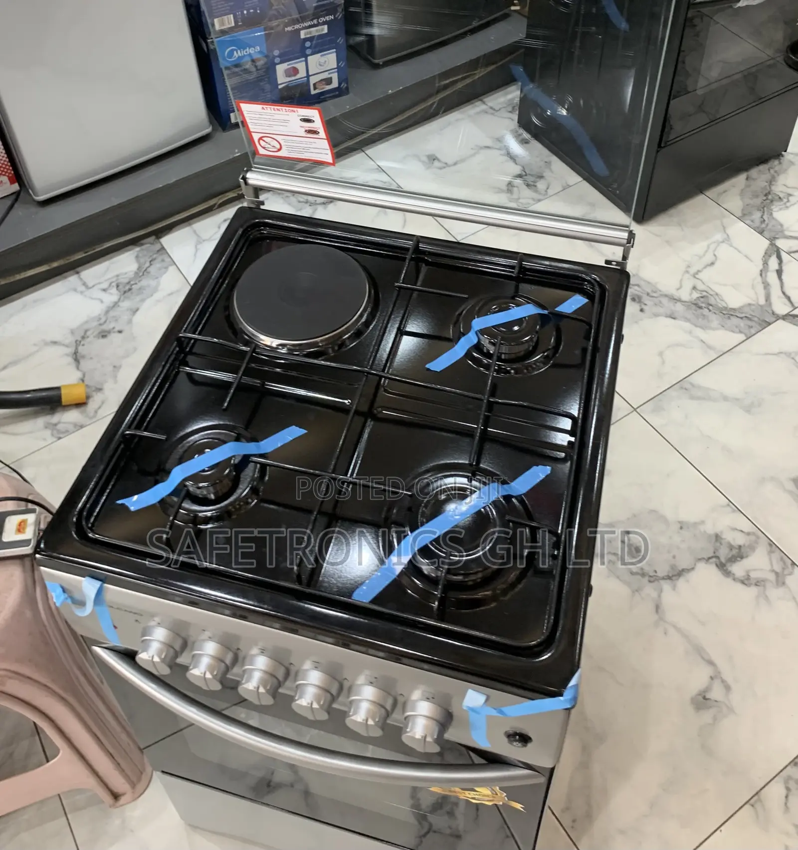 Fabulous Grey Volcano 50x50 Cooker - 2 Gas.2 Electric