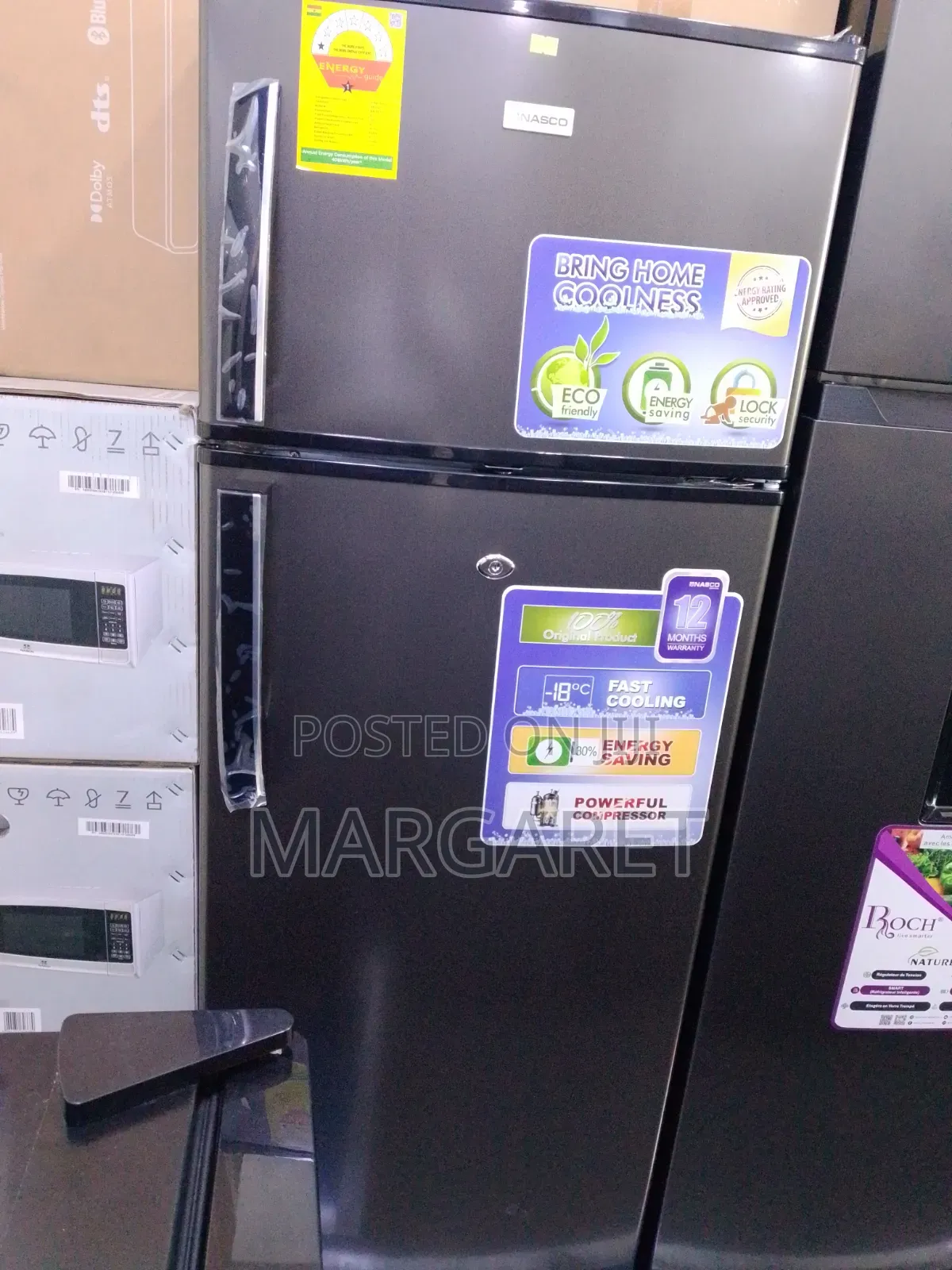 Nasco 206 Litters Double Door Fridge With Handle