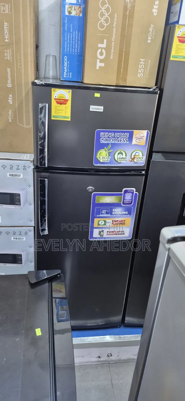 Direct Fast Cooling Nasco Top Freezer 205l With Lock and Key for Sale