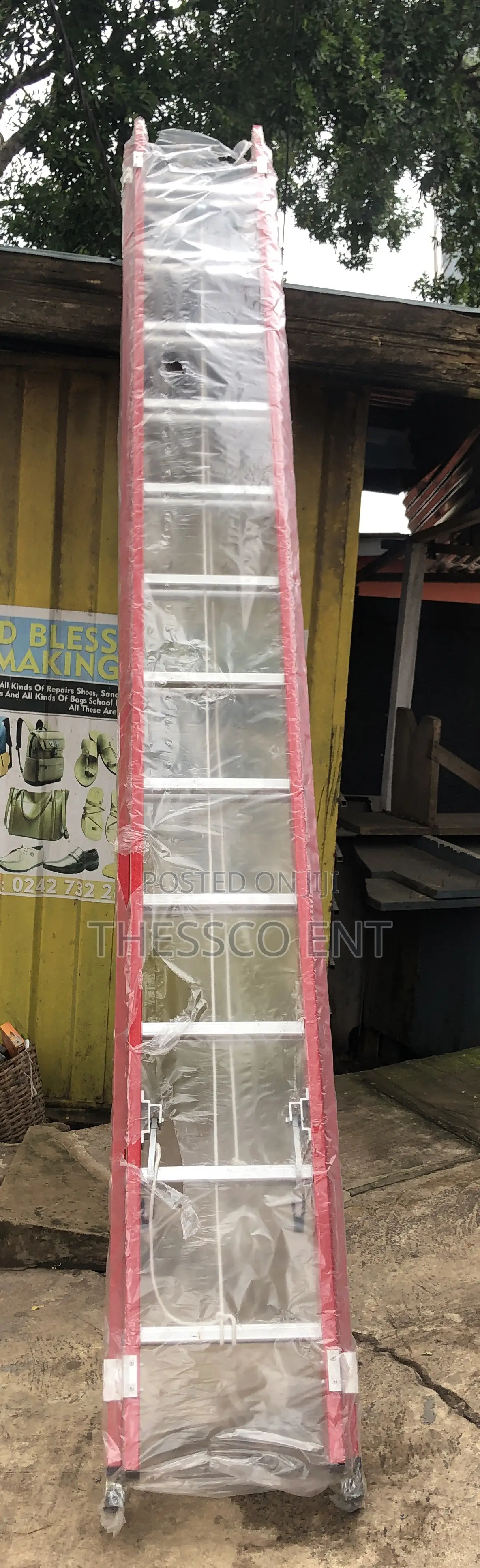 2x12 Red Fiberglass Ladder