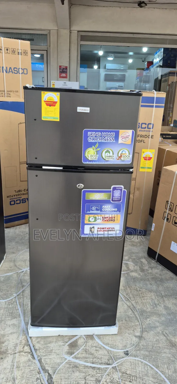 Fast Freezen of Nasco Top Freezer 205l. With Handle Available