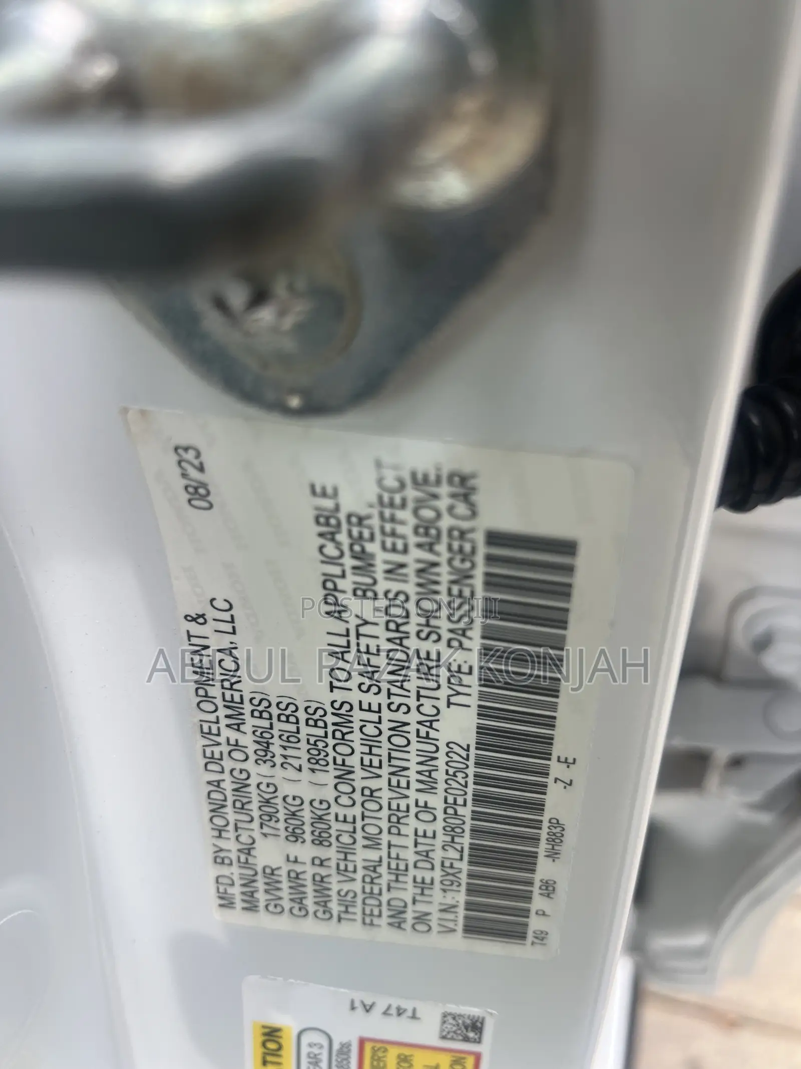 Honda Civic Sport CVT 2023 White