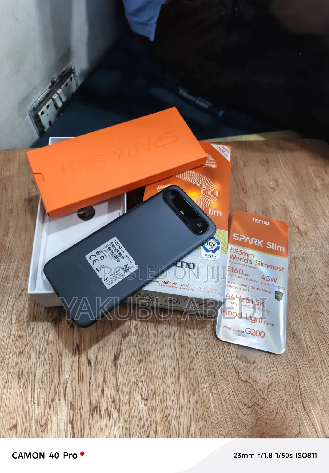 New Tecno Spark Slim 256 GB Black