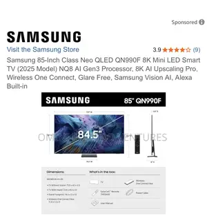 The All New Samsung 85” Neo Qled Smart Tv (Q990)