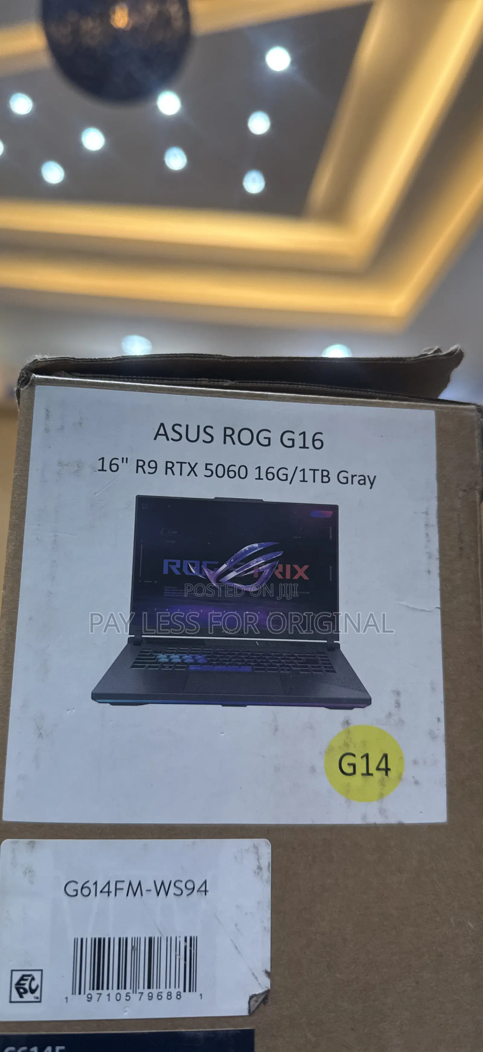 New Laptop Asus ROG Strix G16 G614 16GB AMD Ryzen 9 SSD 1T