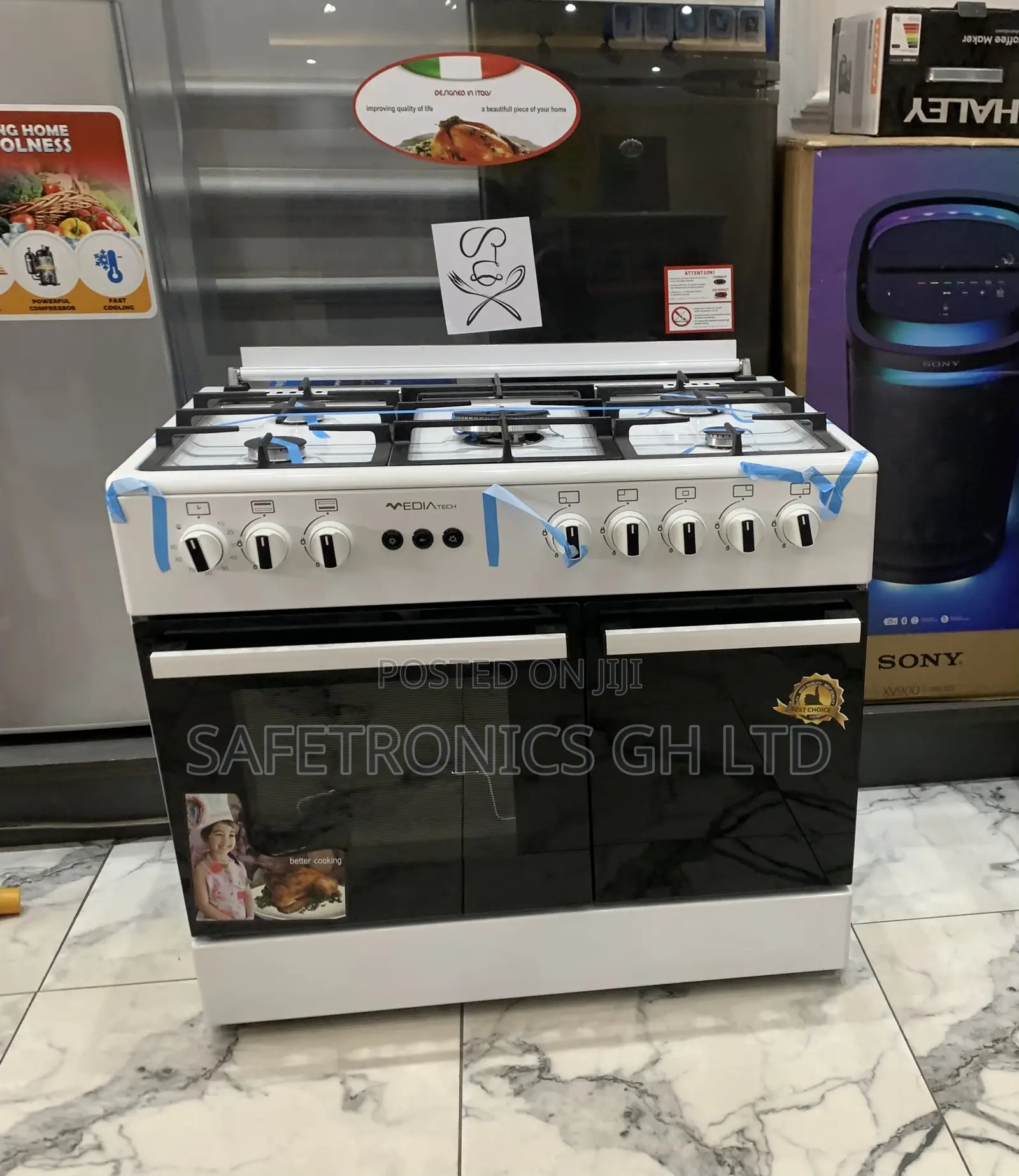 Energy Sufficient Mediatech 60×90 White Gas Cooker