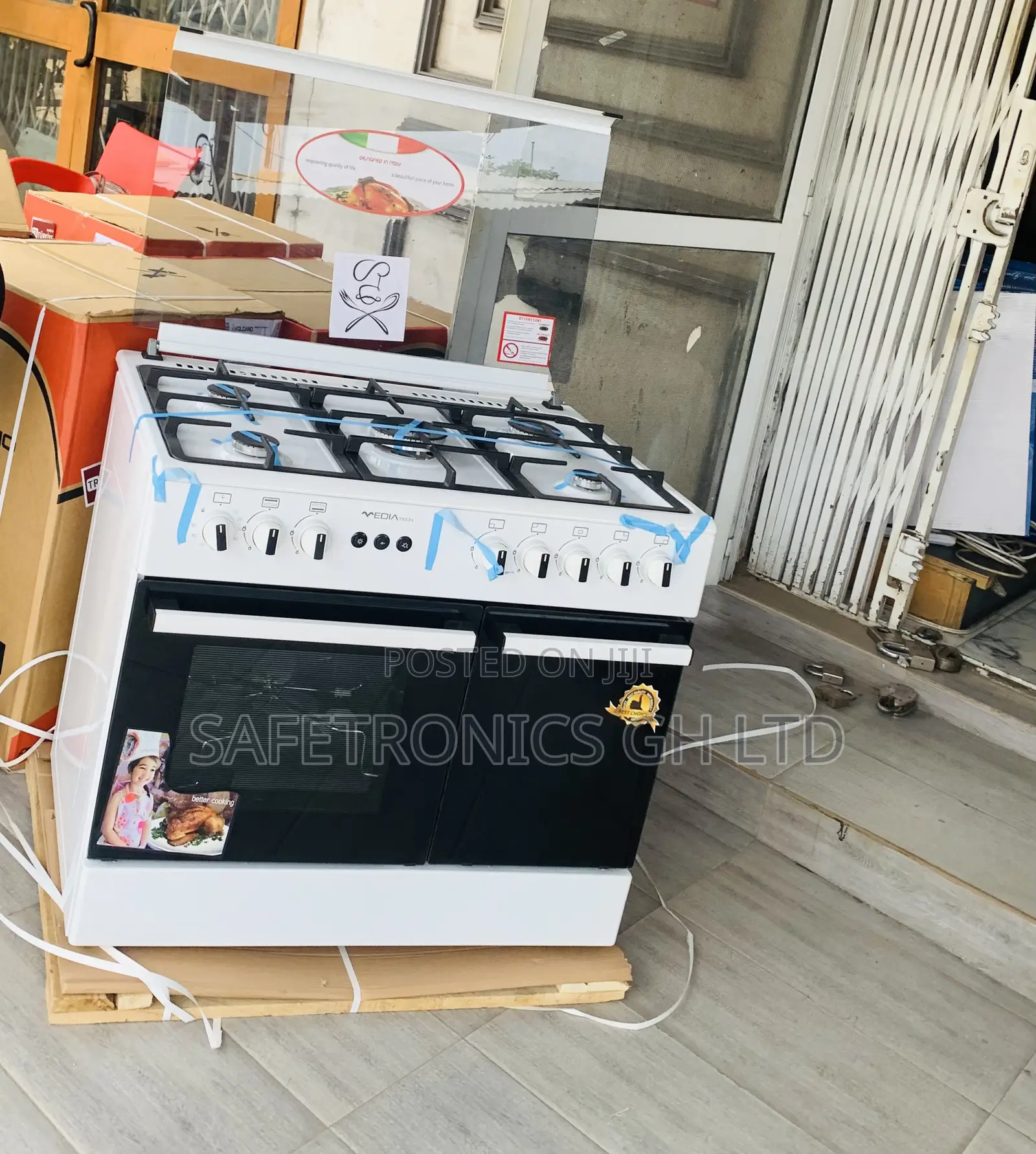 Text/Call for Mediatech 60×90 White Gas Cooker