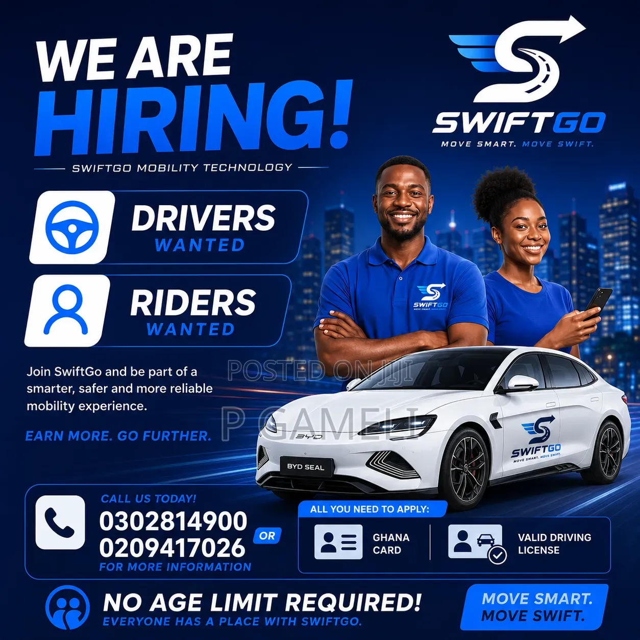 Swiftgo Is Recruiting Drivers Dispatch Riders Across Ghana