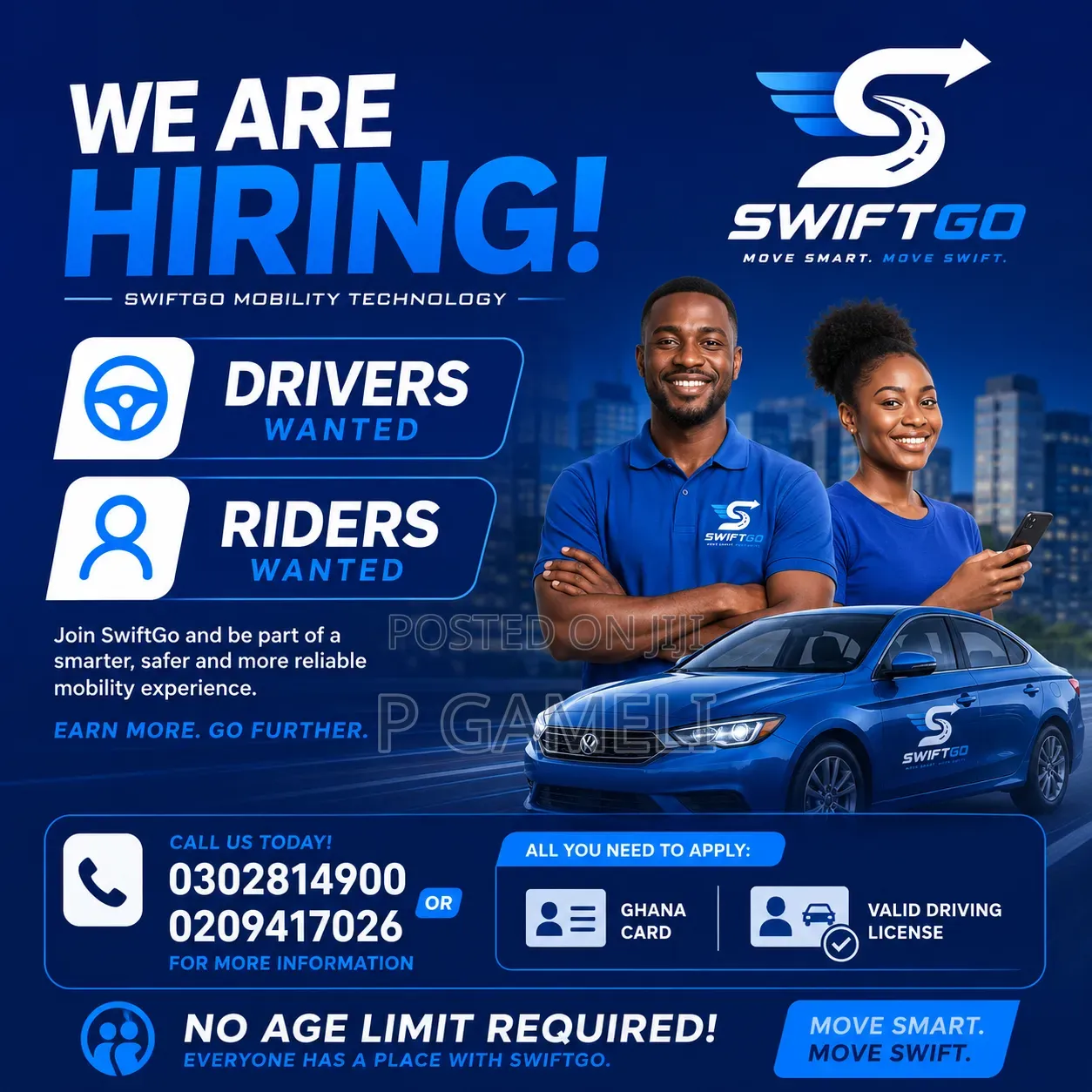 Swiftgo Is Recruiting Drivers Dispatch Riders Across Ghana
