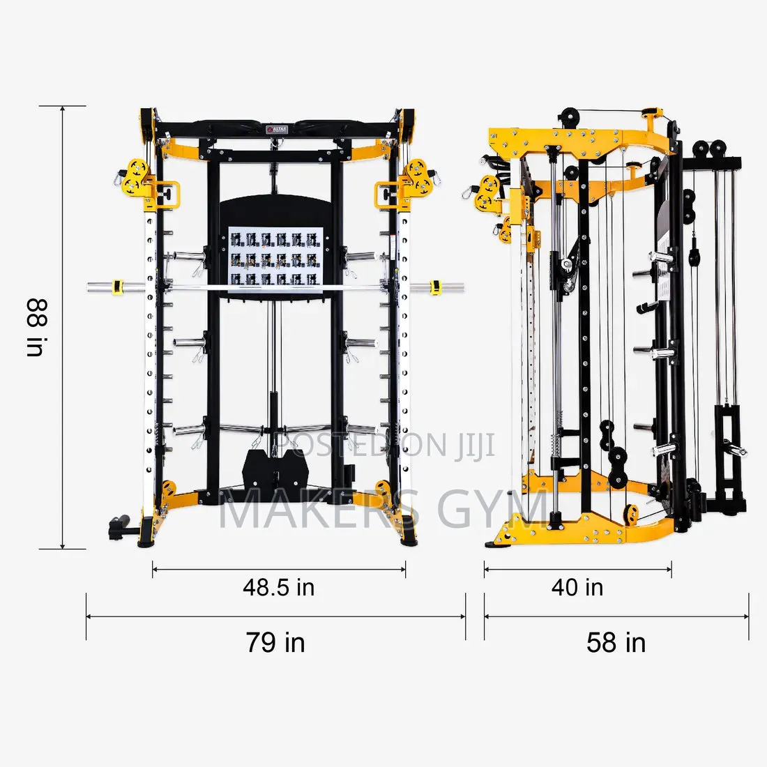 Strength Commercial Smith Machine With Pulley System Linear