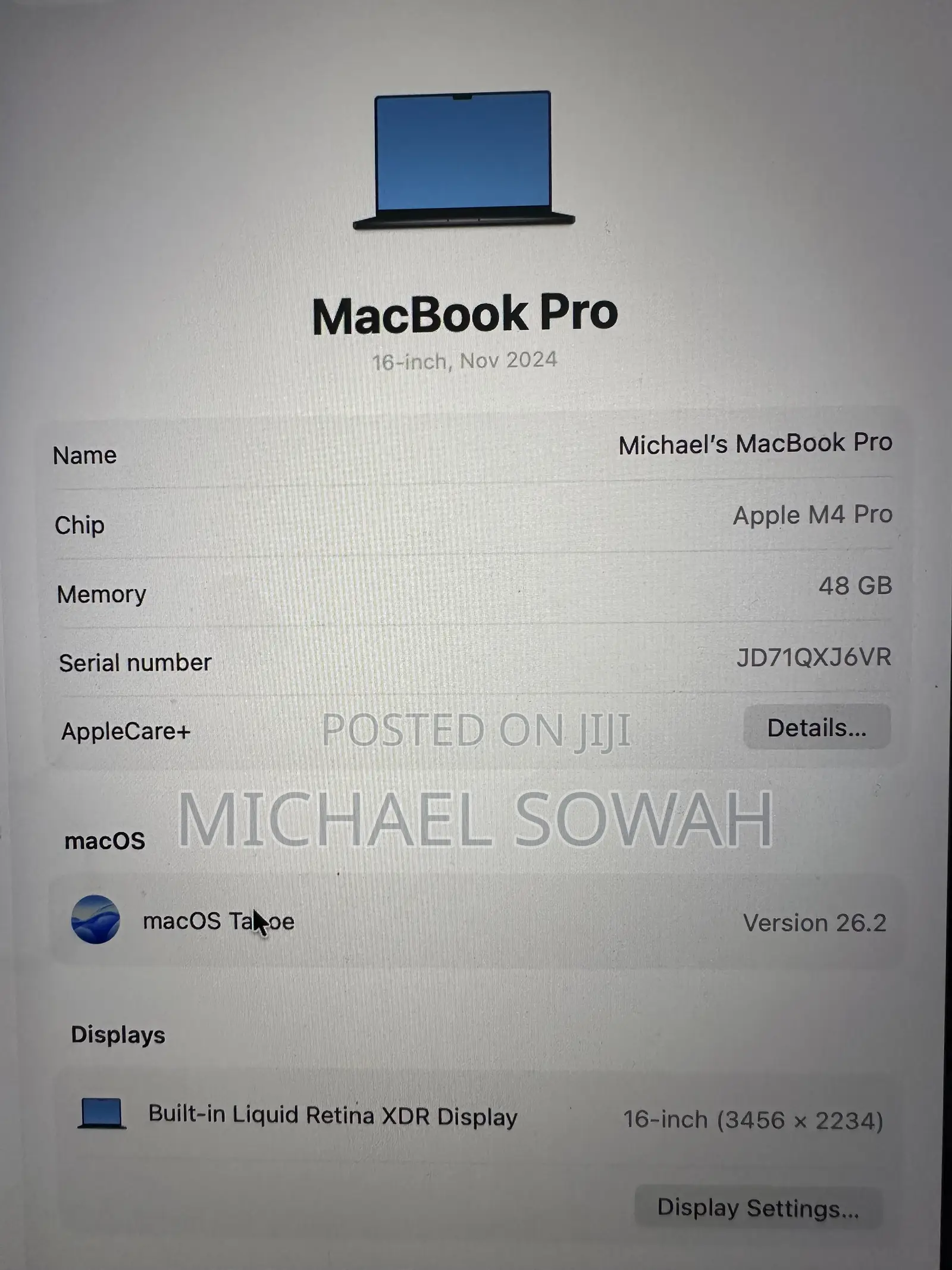 Laptop Apple MacBook Pro 2024 M4 Pro 48GB Apple M4 Pro SSD 1T