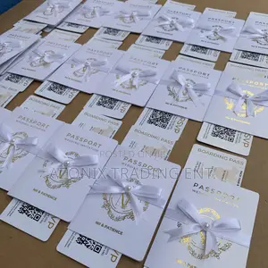 Passport Gold Wedding Invitation