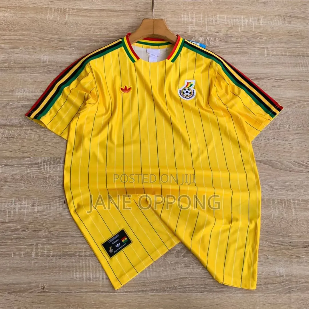 Brand New Adidas Ghana Special Edition Retro Pinstripe Jersey