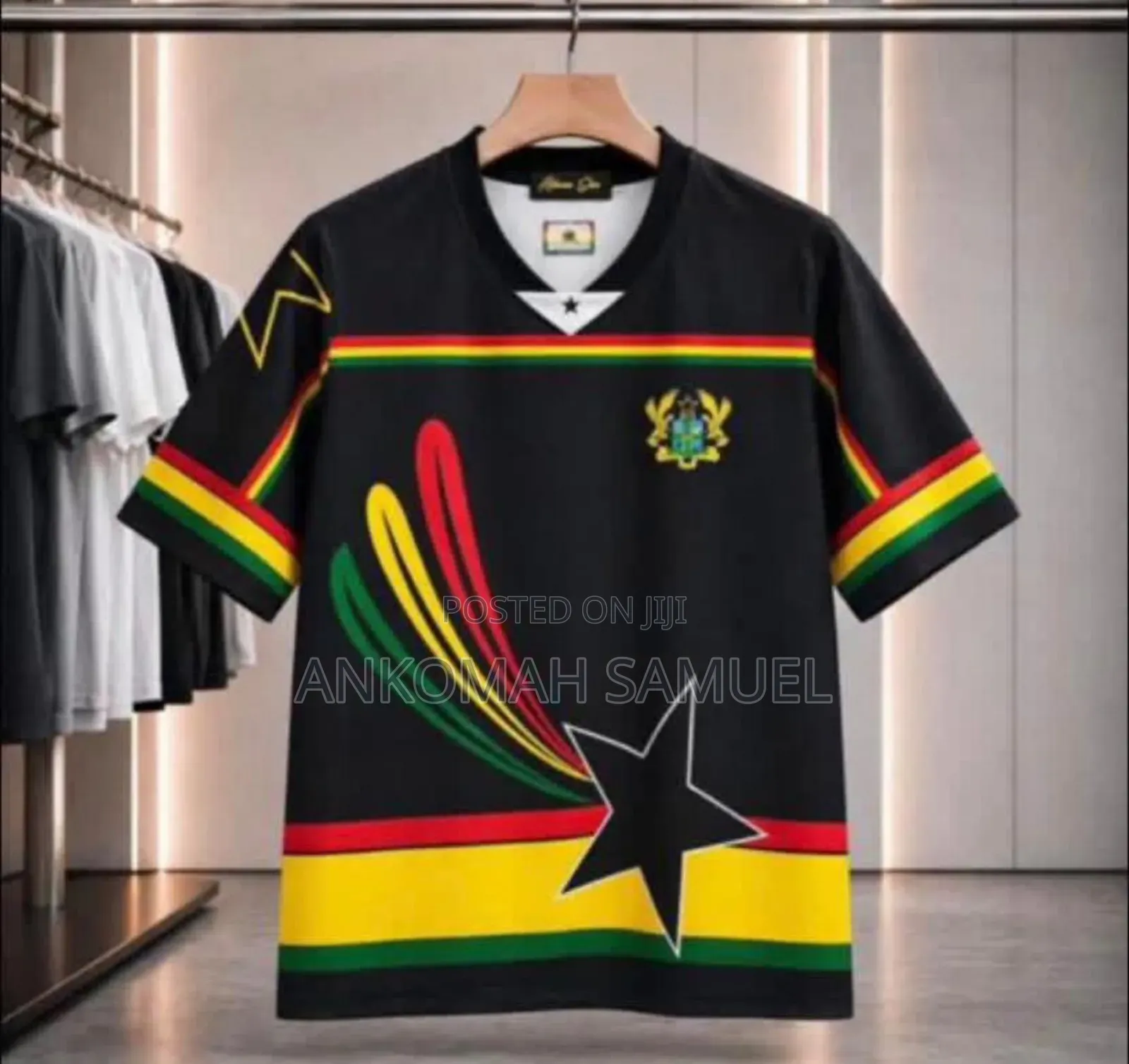 Ghana 90s Style Retro Jersey – Oversized Blokecore Fashion