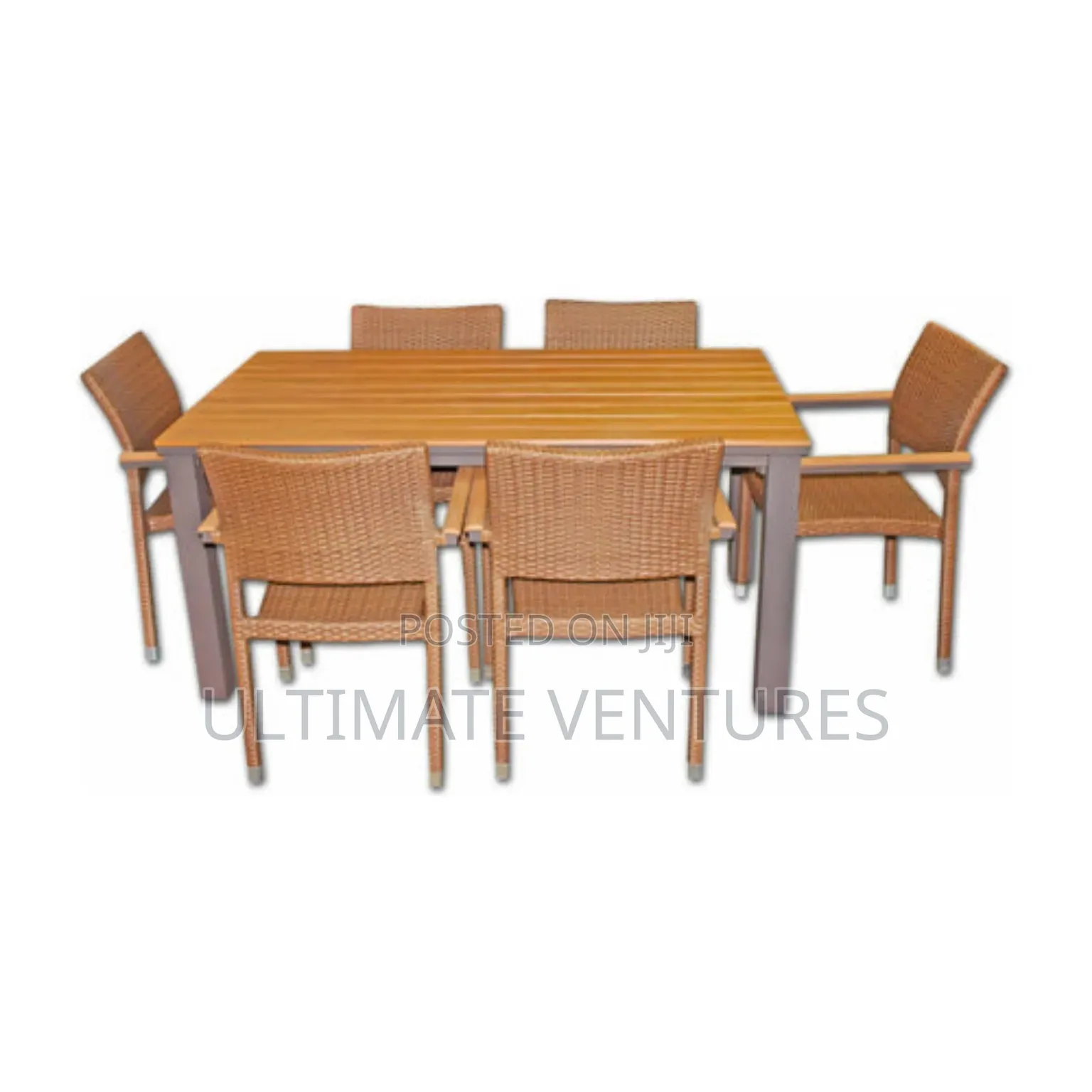 Elegant 6-Seater Wicker Dining Set