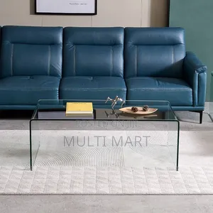 Heavy Duty Coffee Tempered Glass Center Table Living Room Table Curved