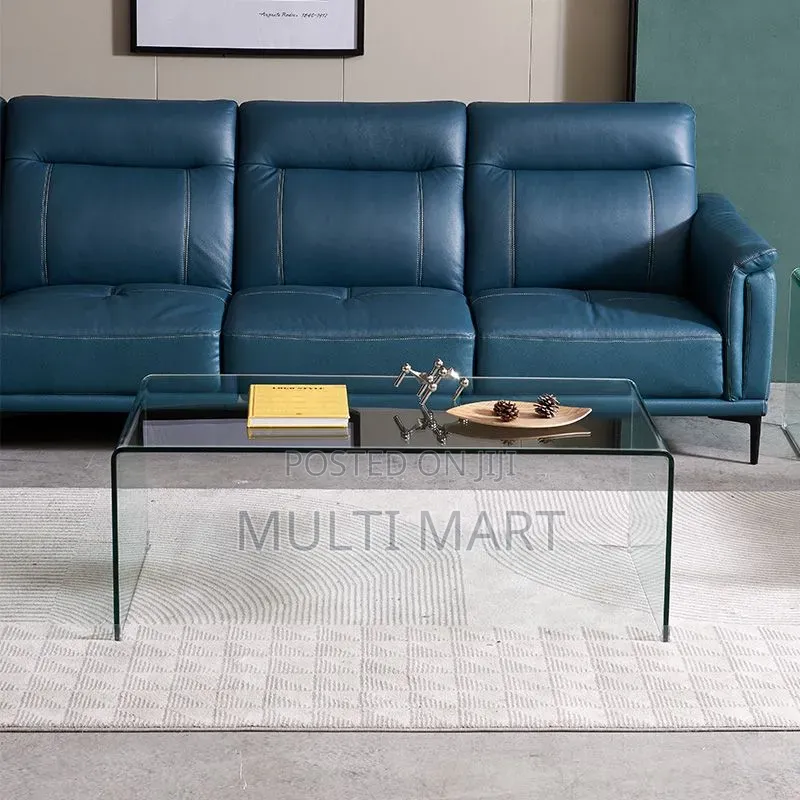 Heavy Duty Coffee Tempered Glass Center Table Living Room Table Curved