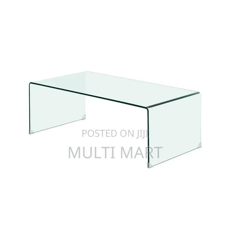 Heavy Duty Coffee Tempered Glass Center Table Living Room Table Curved
