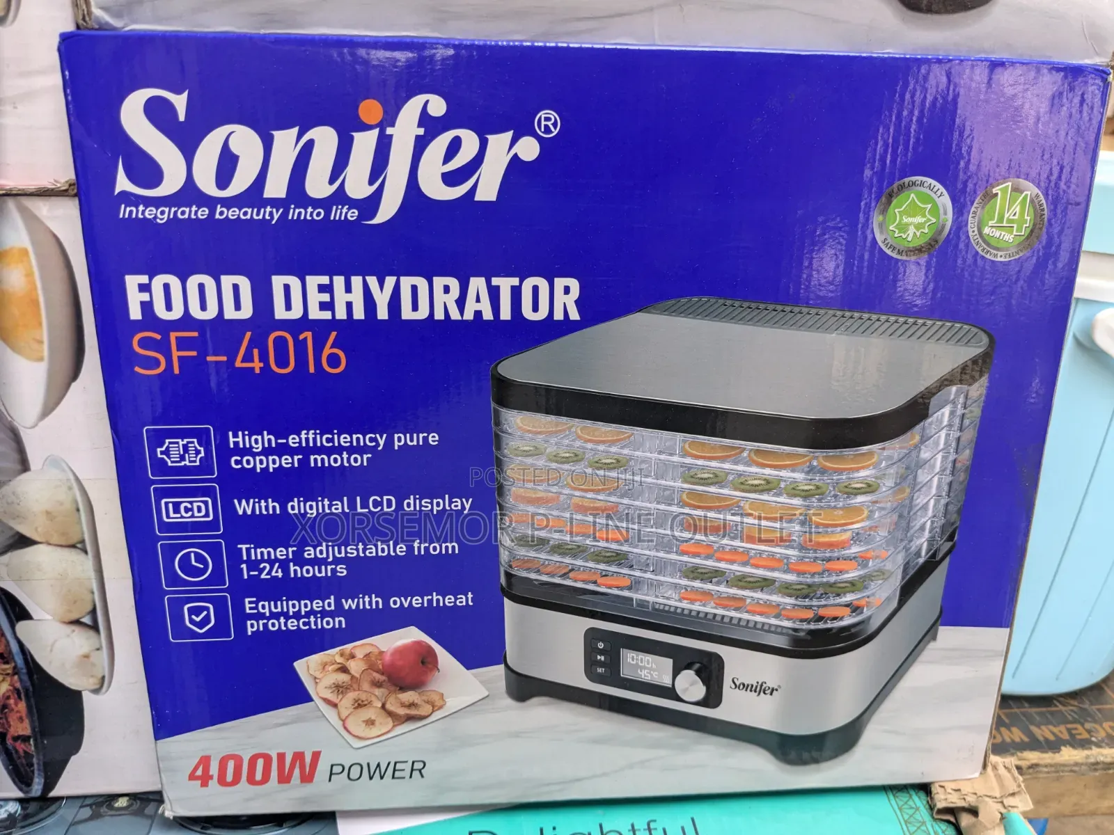 Sonifer Sf-4016 Food Dehydrator 8 Levels