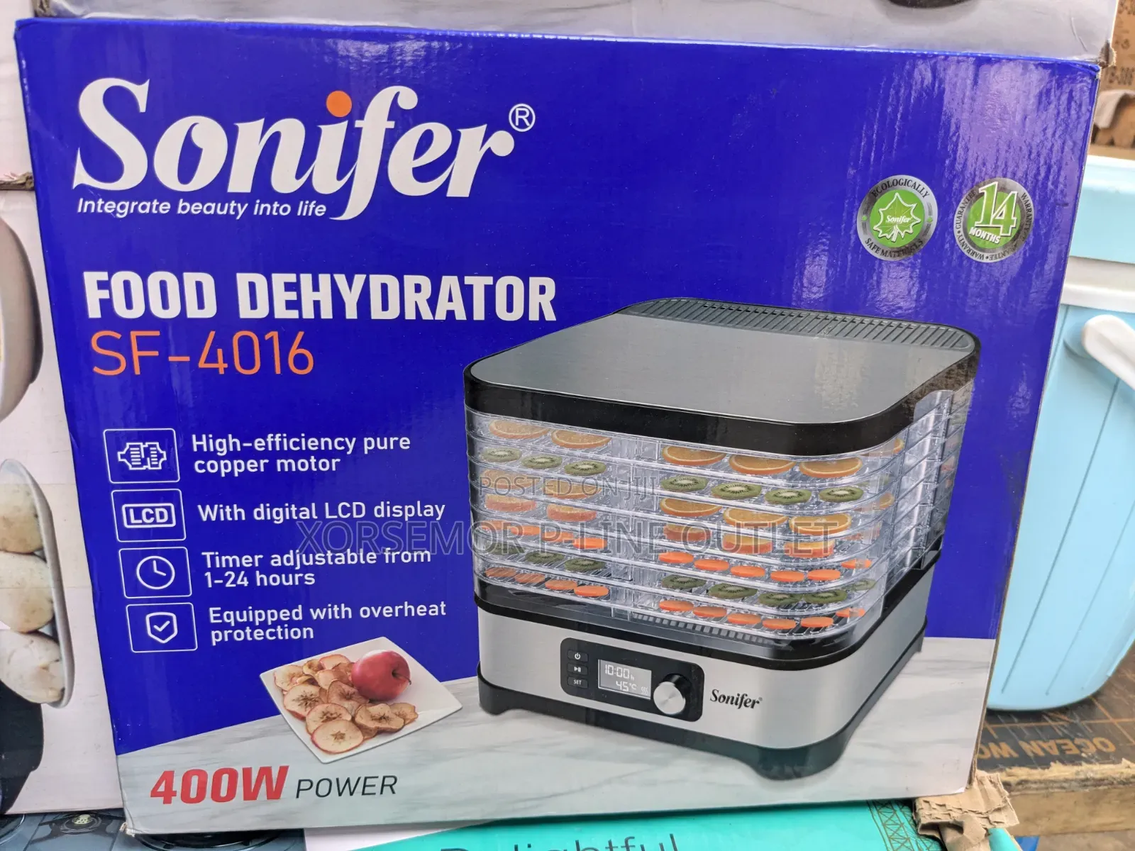 Sonifer Sf-4016 Food Dehydrator 8 Levels