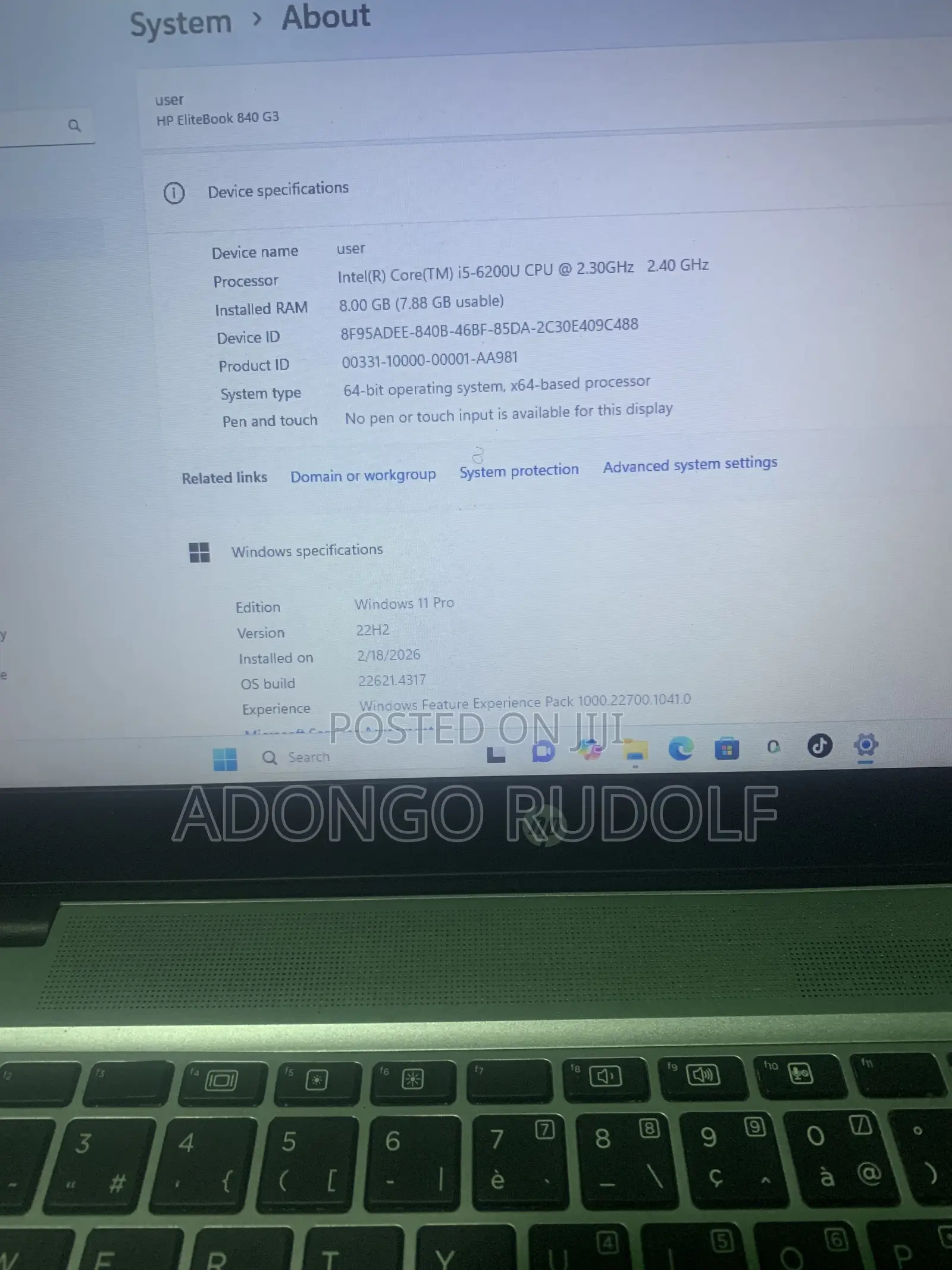 Laptop HP EliteBook 840 G3 8GB Intel Core i5 SSD 256GB