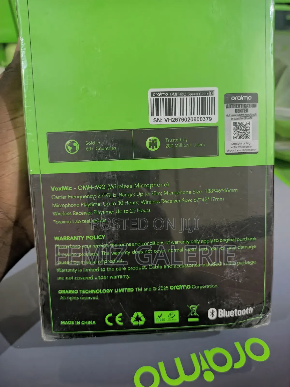 Oraimo Voxmic Portable Long-Lasting Wireless Microphone