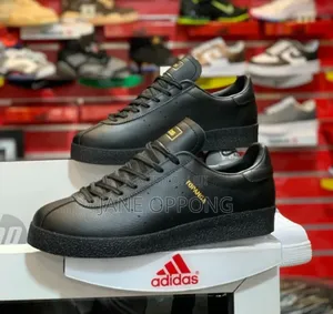 Adidas Originals Topanga Clean "Triple Black" Gold Foil