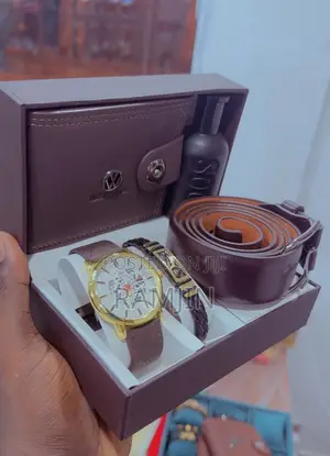 Men's Watches + Bracelet, Belt, Wallet, Fragrance Set
